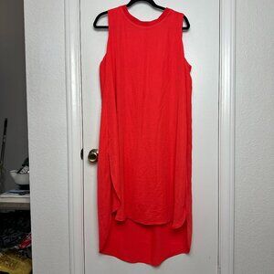 Rachel Rachel Roy Orange High Low Shift Dress with Side Slits 1X